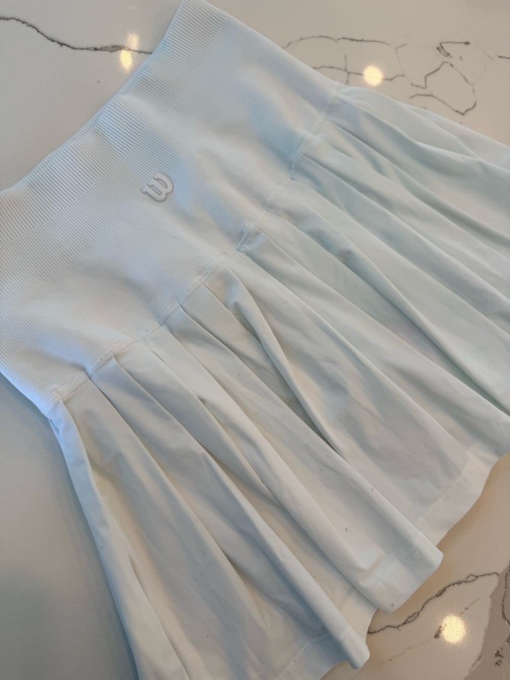 Wilson white Pleated Skater Skirt